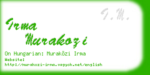 irma murakozi business card
